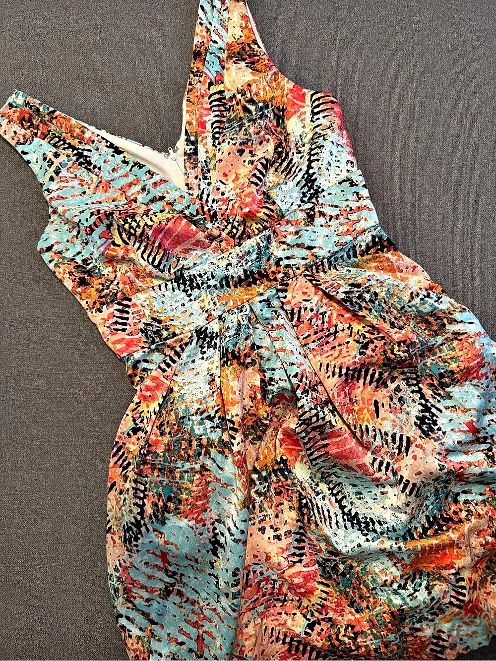 Vintage Abstract Print Mini Dress Size 8 Like New